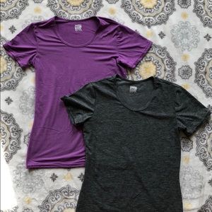 32° Degrees Mauve & Grey Marl Short-sleeve Top